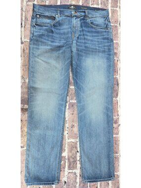 7 For All Mankind Mens Straight Leg Jeans Size 38 Japanese Fabric Classic Denim